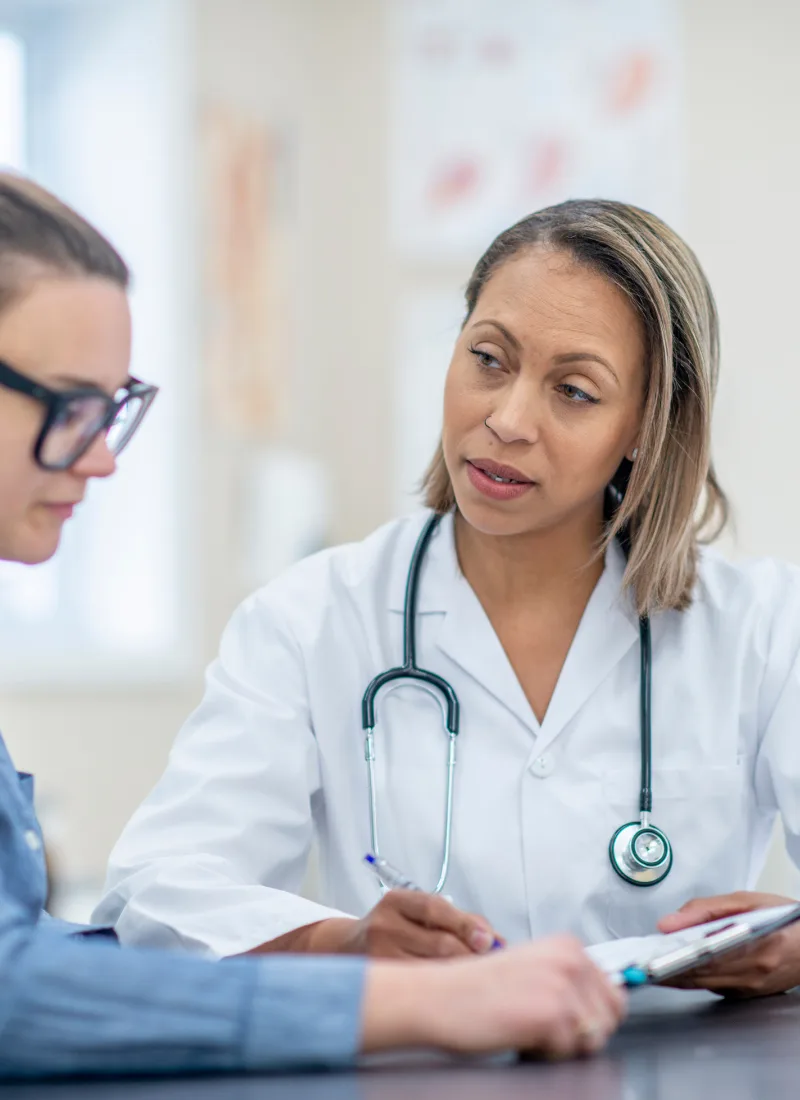 family medicine consultation discussing care plan with patient
