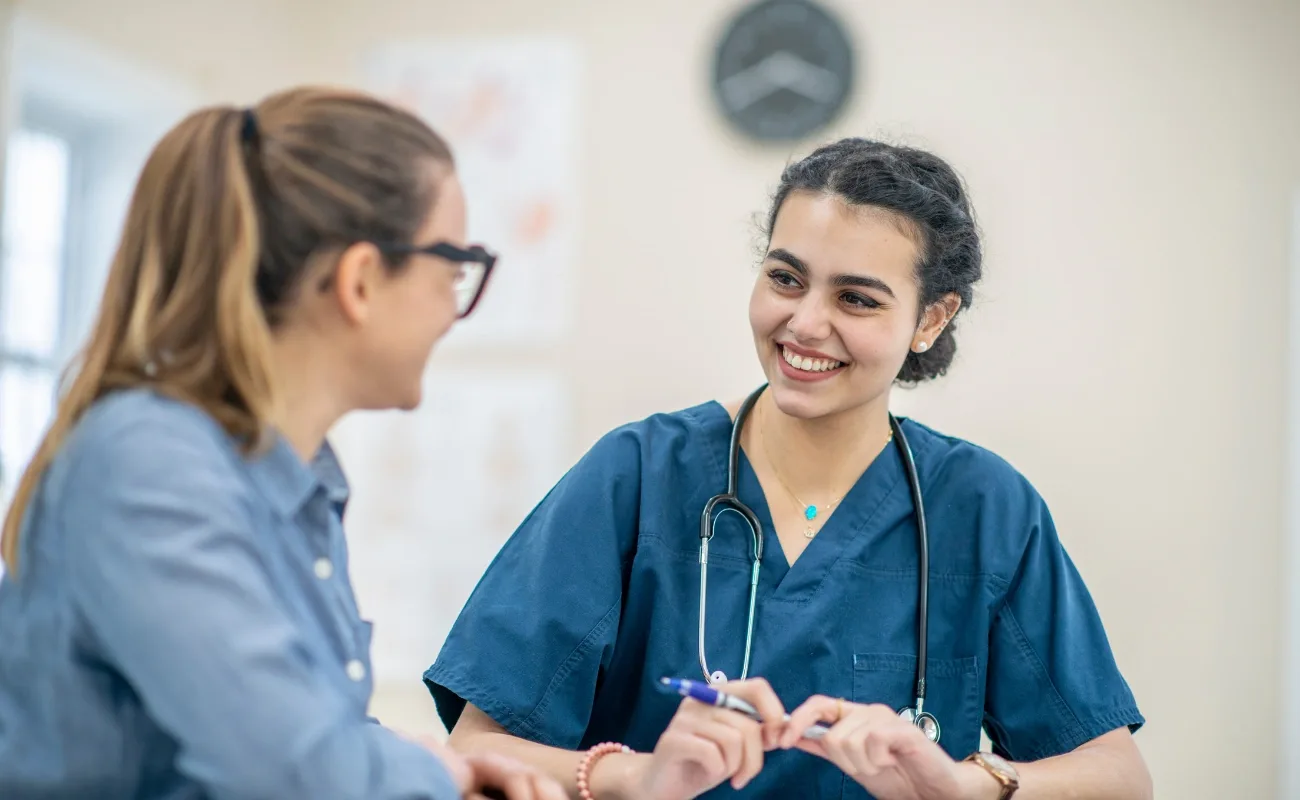 wellness exam conversation with primary care physician